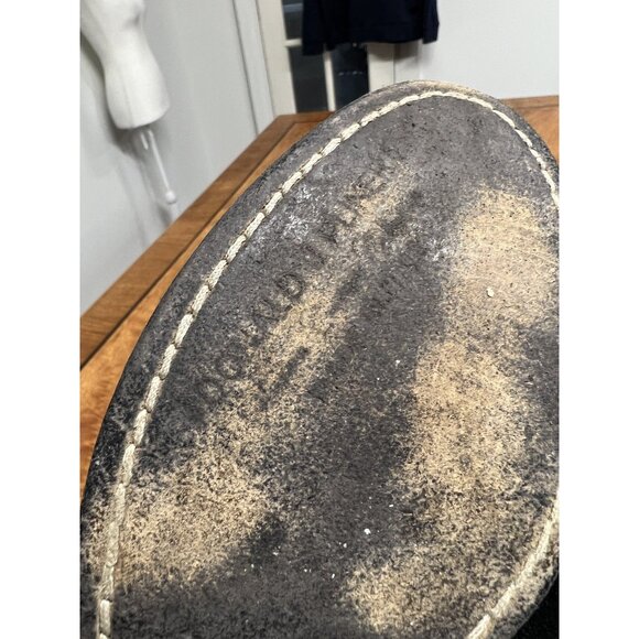 Donald J Pliner Women’s 8.5 Donata Cowboy Boot Distressed Suede Leather Black - Picture 8 of 11